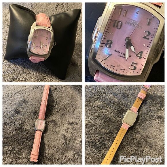 Ladies Invicta Limited Baby Lupah II Quartz WR Analog 32mm Pink Leather Watch main image 11